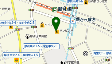 メガスポーツ新さっぽろサンピアザ店の地図画像