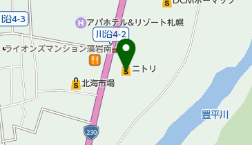 ニトリ川沿店の地図画像