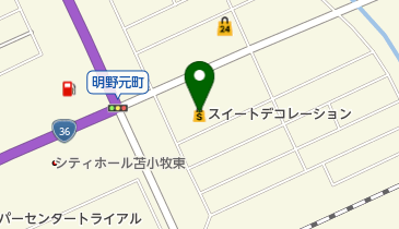 スイートデコレーション新苫小牧店の地図画像