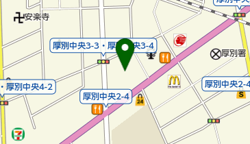 ニトリ厚別店の地図画像