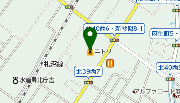 ニトリ麻生店の地図画像
