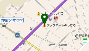 ブックアートのっぽろの地図画像