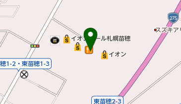 ヴィレッジヴァンガードイオンモール札幌苗穂の地図画像