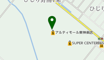 くまざわ書店東神楽店の地図画像