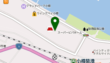 ヴィレッジヴァンガードウイングベイ小樽の地図画像