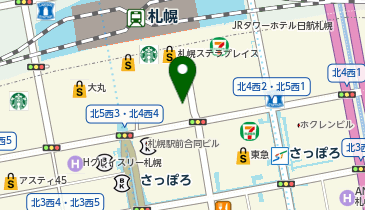 ソフトバンク札幌駅アピアの地図画像