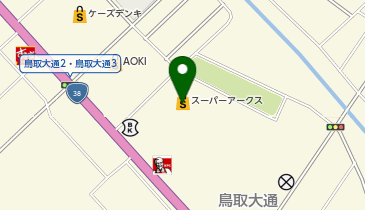 UQスポット釧路鳥取大通の地図画像