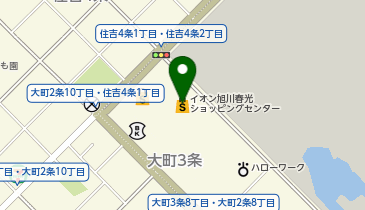 ソフトバンクイオン旭川春光の地図画像