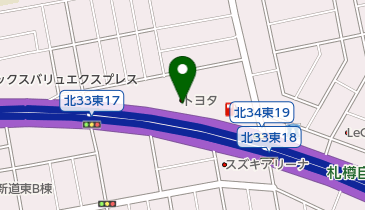 札幌トヨタ自動車新道店の地図画像