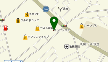 函館トヨタ自動車中央店の地図画像