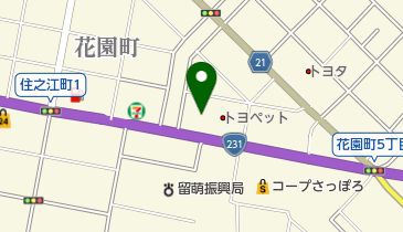 トヨタカローラ旭川留萌店の地図画像