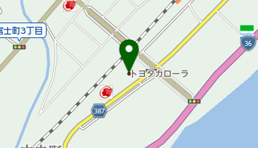 トヨタカローラ苫小牧のぼりべつ店の地図画像