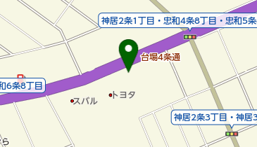 旭川日産神居本店の地図画像