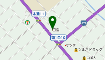 帯広日産清水店の地図画像