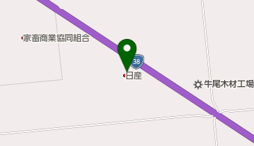 帯広日産幕別店の地図画像