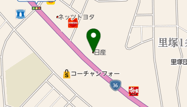 札幌日産里塚店の地図画像