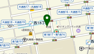 札幌日産特販部の地図画像