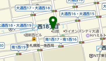 札幌日産本店の地図画像