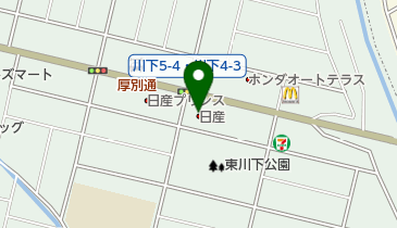 札幌日産厚別通店の地図画像