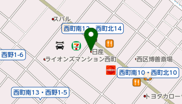 札幌日産西店の地図画像