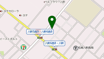 Honda Cars札幌西八軒店の地図画像