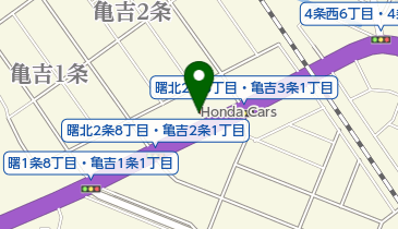 Honda Cars北海道旭川大橋店の地図画像