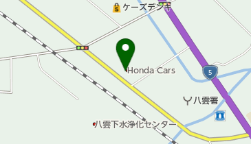 Honda Cars道南八雲店の地図画像