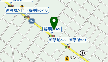Honda Cars札幌西新琴似店の地図画像