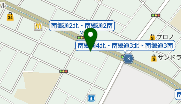 Honda Cars札幌中央南郷通店の地図画像
