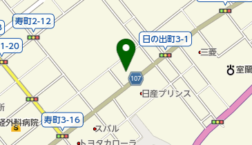 南北海道三菱自動車販売室蘭店の地図画像