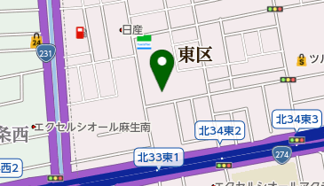 北海道スバル札幌北店の地図画像