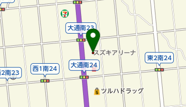 とかちスズキスズキアリーナとかち帯広の地図画像