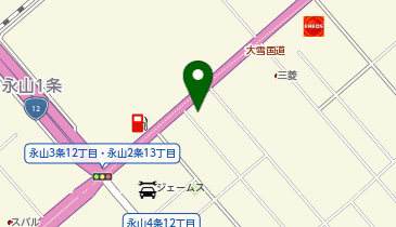 YSP旭川の地図画像
