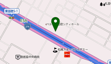 ジープ札幌東の地図画像