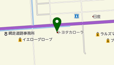 トヨタカローラ北見斜里店の地図画像