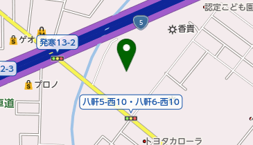 札幌日産くるまるく八軒の地図画像