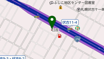 札幌日産くるまるく新道の地図画像