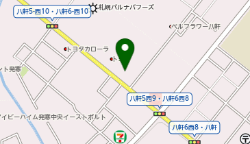 Honda Cars札幌西U-Select八軒の地図画像
