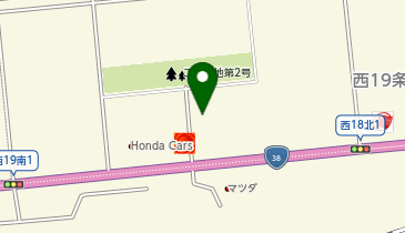 帯広三菱自動車販売クリーンカールート38の地図画像