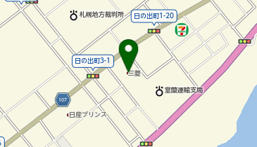 北海道三菱自動車販売室蘭店の地図画像