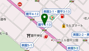 北海道三菱自動車販売豊平店の地図画像