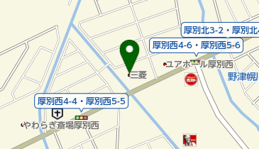 北海道三菱自動車販売厚別通店の地図画像