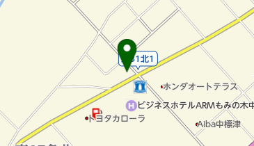 釧路三菱自動車販売クリーンカー中標津の地図画像