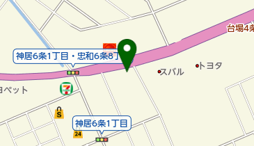 北北海道三菱自動車販売神居店の地図画像