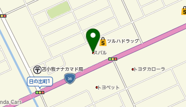 北海道スバル苫小牧店の地図画像