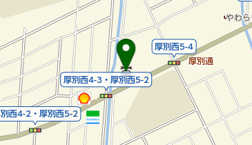 ジェームス厚別通店の地図画像