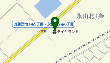 タイヤランド旭川の地図画像