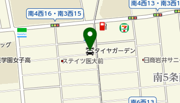 タイヤガーデン札幌中央の地図画像