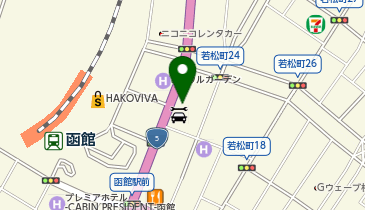 オリックスレンタカー函館駅前店の地図画像