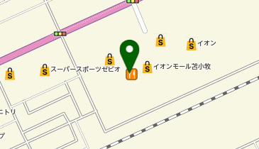 ゼッテリアイオンモール苫小牧店の地図画像
